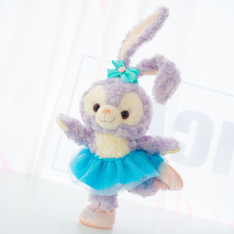 关节达菲兔紫色兔子星黛露公仔骨架50cm可站立可摆造型毛绒公仔