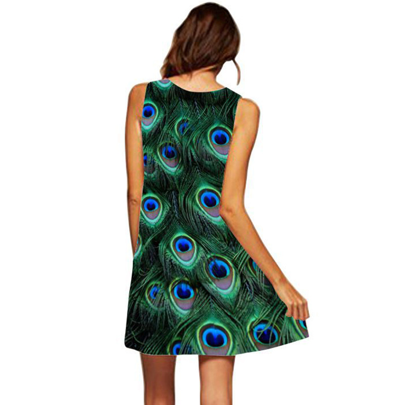 孔雀新款连衣裙图片