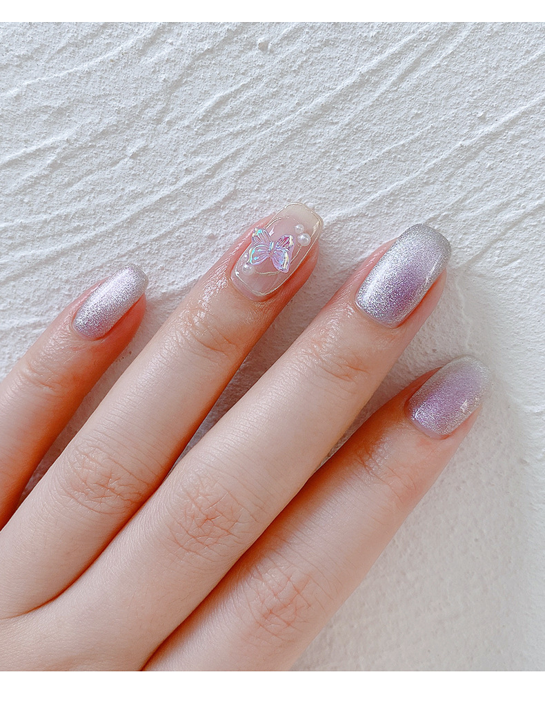 as新款极光晶石猫眼指甲油胶2021年新款光疗甲油胶流行色美甲店