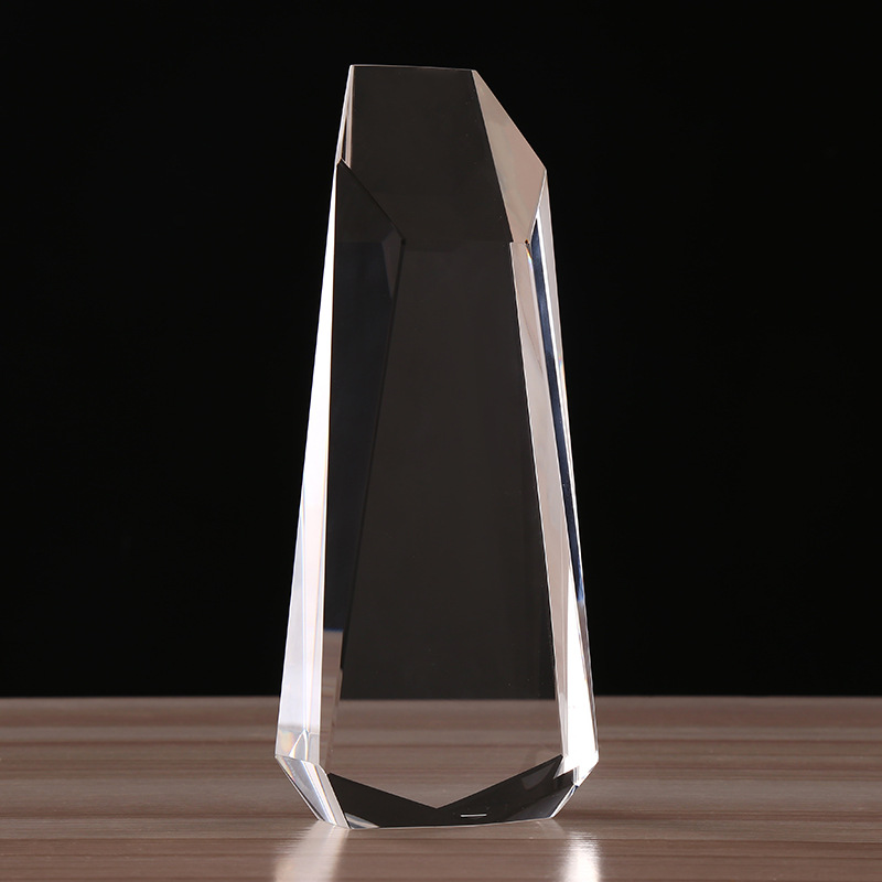 厂家新款白色透明水晶奖杯定制员工团体比赛颁奖奖杯可来图定制