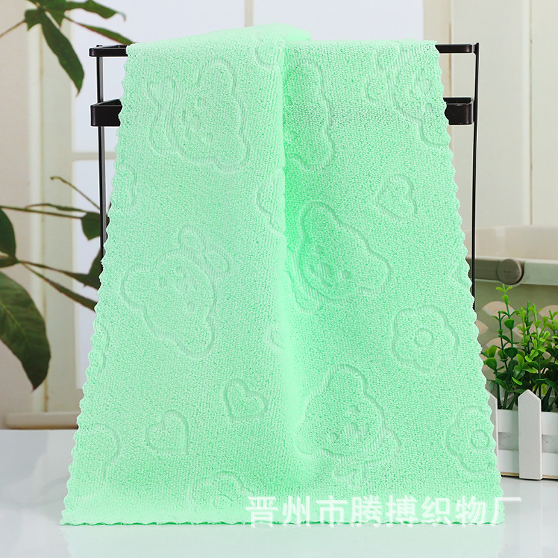 Factory Wholesale Towel Full 35G Colorful Bear Embossed Towel Stall Gift Household Cleaning Colorful Towel