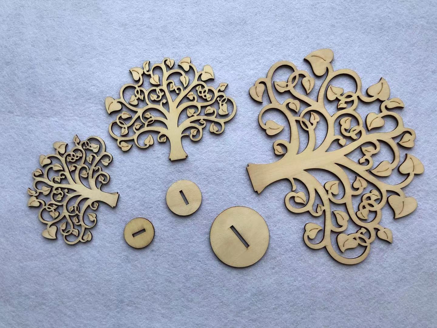 木制创意激光雕刻生命树摆件木制饰品挂件装饰工艺品