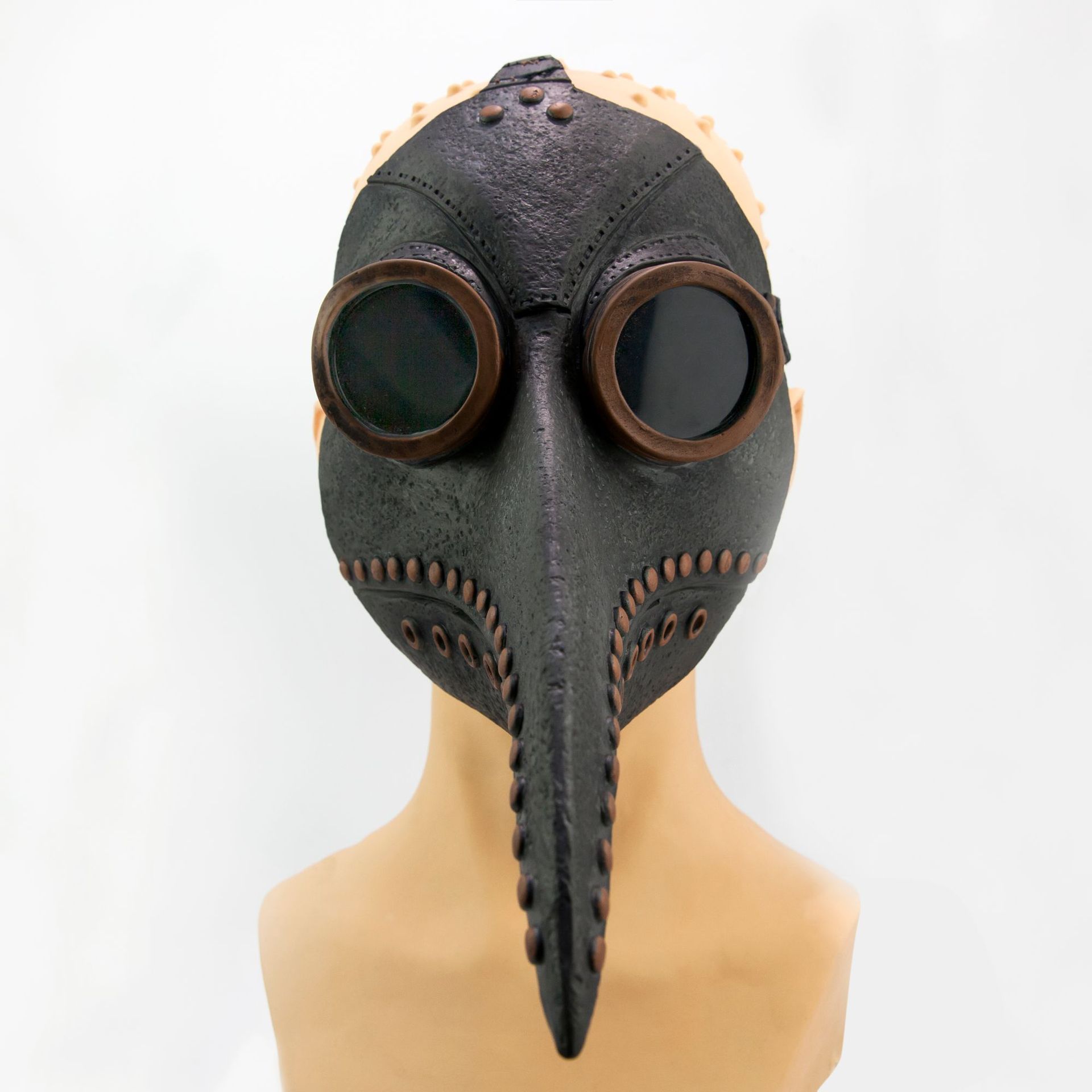 跨境专供 万圣节瘟疫医生面具 乌鸦鸟嘴黑死病病毒死亡乳胶面具