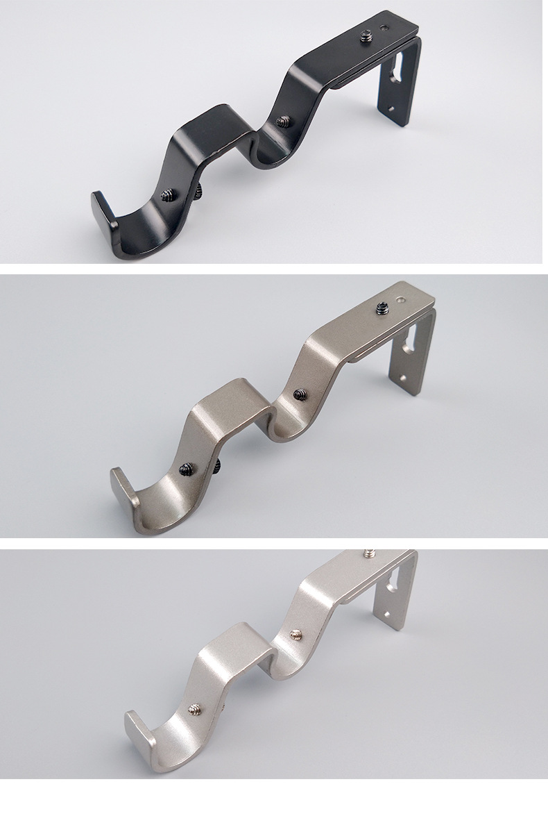 窗帘杆支架底座托架双杆可调式铁制跨境厂家批发罗马杆支架