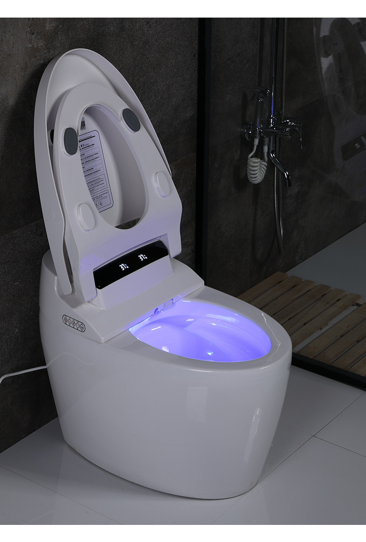 智能马桶一体式无水箱自动翻盖坐便器即热臀洗烘干可墙排工程批发