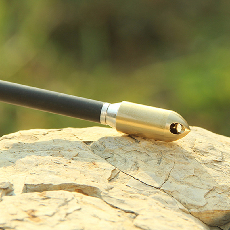 跨境批发鸣笛箭头金色铜鸣笛户外射箭复合反曲弓箭器材配件碳素箭