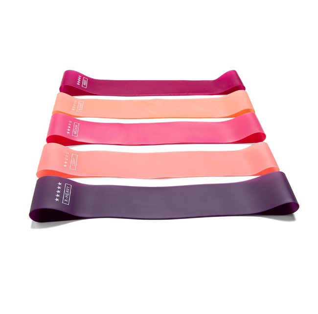 硅胶瑜伽带 阻力带防滑拉伸带 弹力带 臀部阻力绳亚马逊拉力带