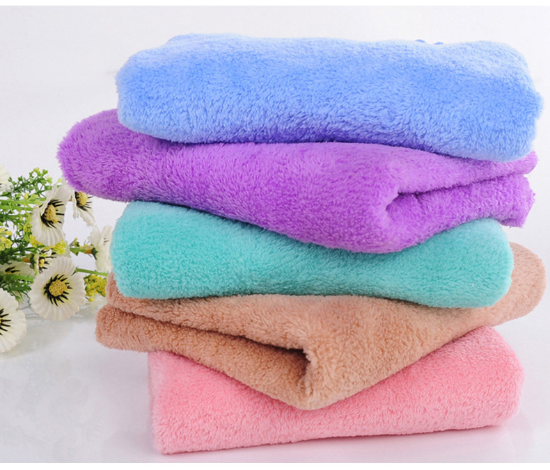 珊瑚绒毛巾35*75柔软吸水切边毛巾洗脸擦脸巾福利礼品毛巾定制