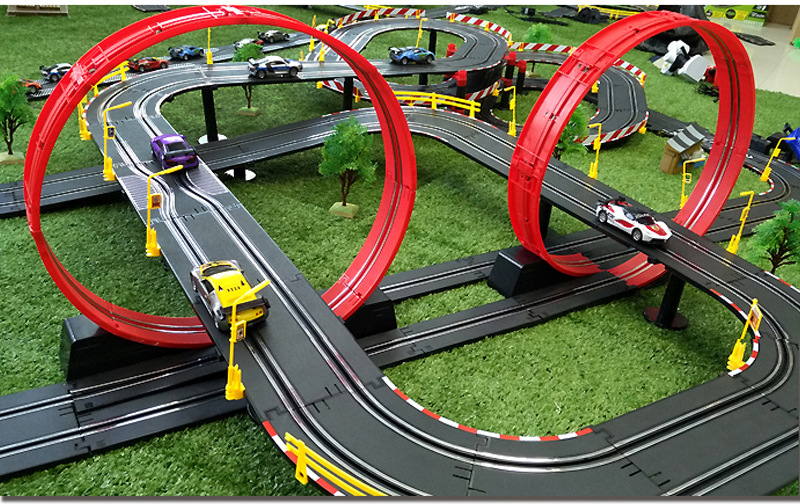 厂家直供轨道赛车玩具电动遥控儿童男孩双人赛道竞速汽车抖音同款