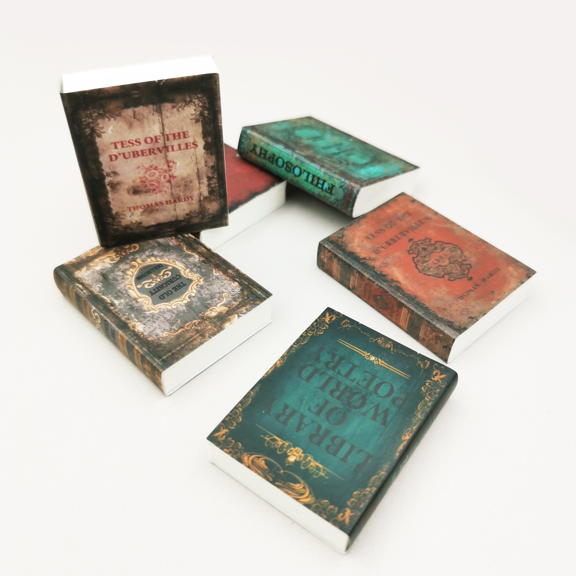 dollhouse娃娃屋复古书ob11童话书6分12分bjd微缩书房场景模型