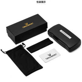 2020新款gmlv牌g包装 太阳镜墨镜眼镜盒太阳眼镜黑蓝v套装盒定制