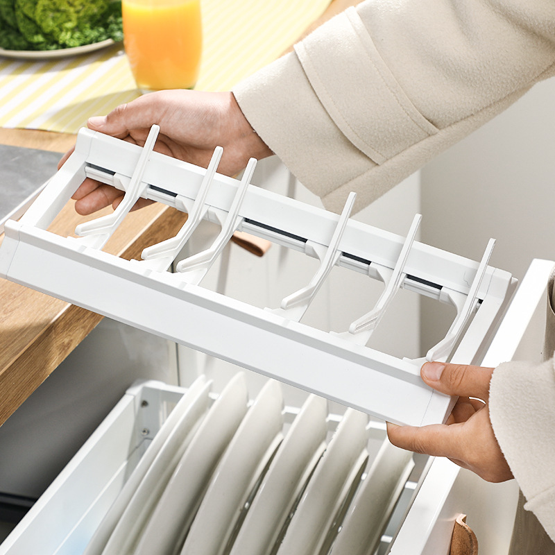 厨房拉篮定制抽屉式浅柜碗篮304不锈钢橱柜锅碗碟工具置物架