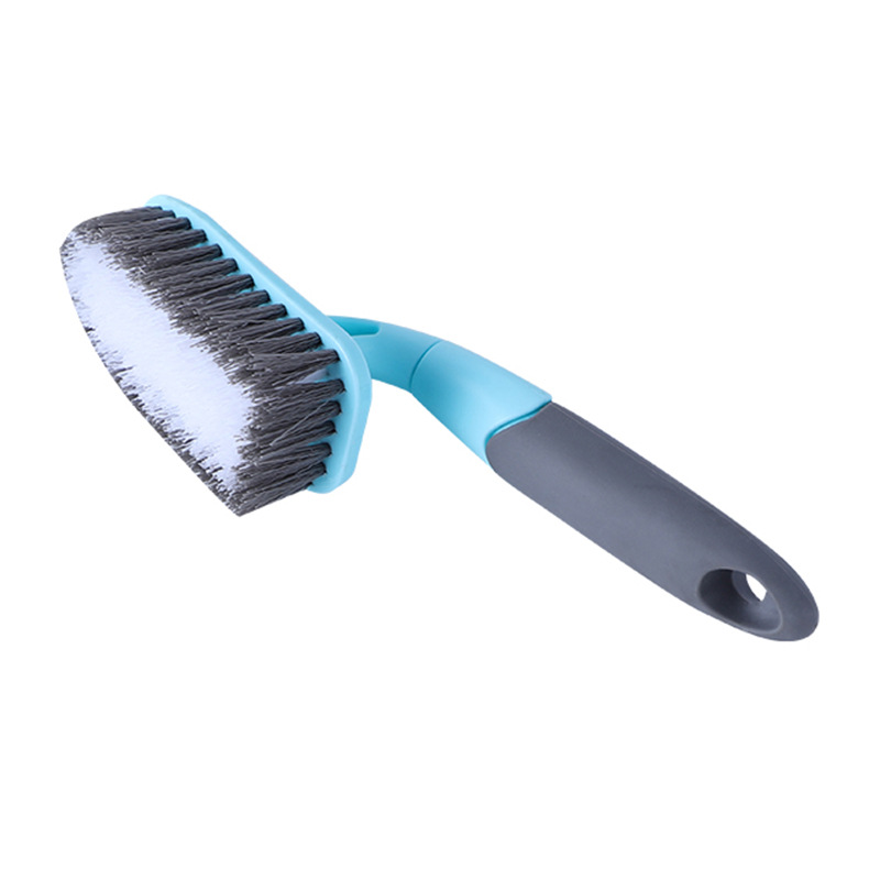 Rubber-Coated Long Handle Tile Floor Brush Bathtub Brush Bathroom Large Head Bristle Washing Toilet Tile Bathroom Cleaning Brush