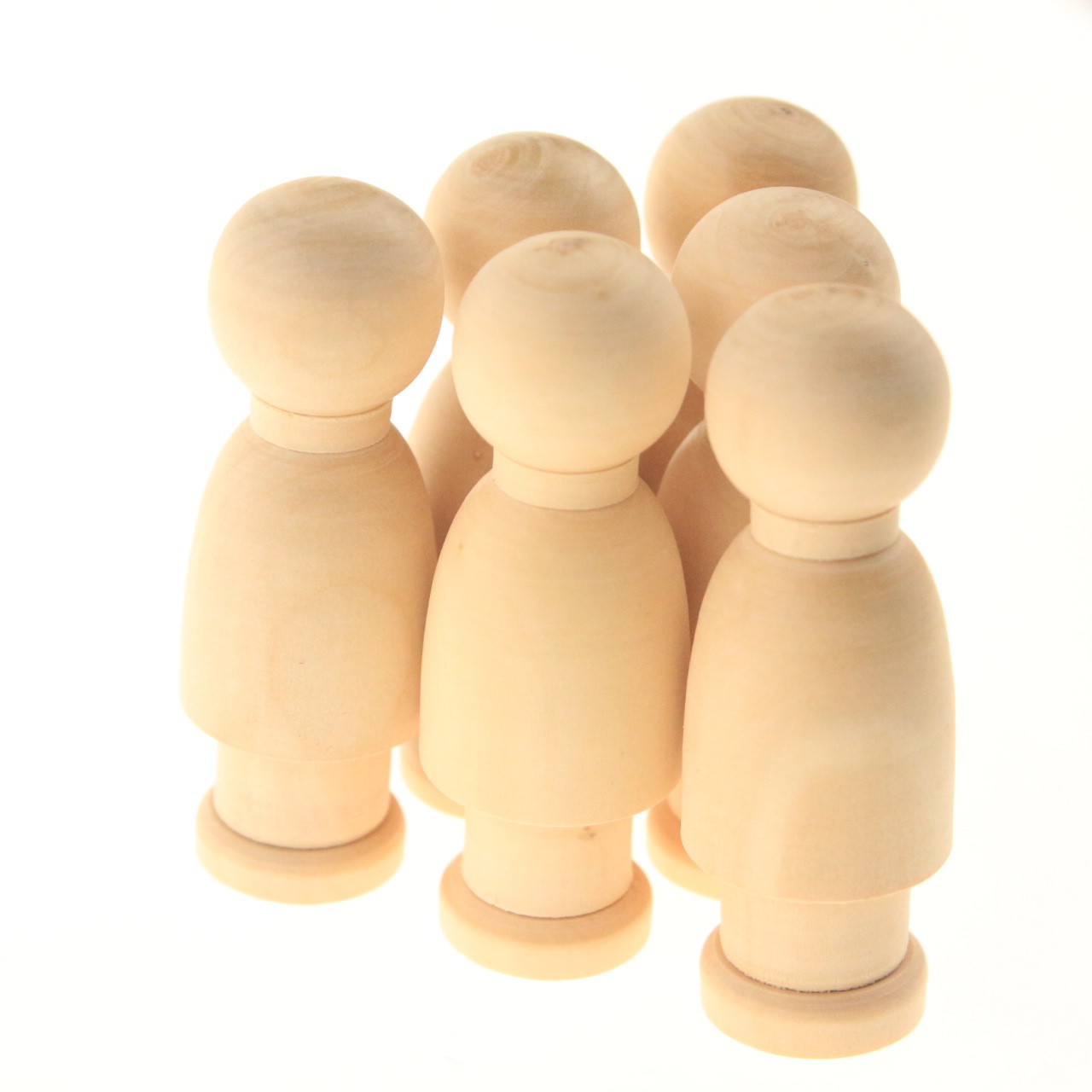 木质工艺品-创意玩具木偶原木色手工diy绘画套人 木制工艺品家居装饰