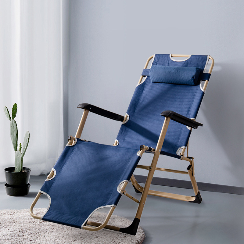 夏季折叠躺椅单人午休午睡办公室床家用沙滩便携阳台休闲靠背椅子