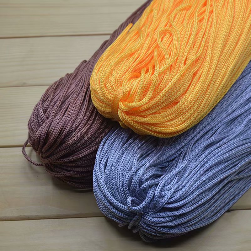 轻体冰丝线钩帽子的线钩包粗空心线亮丝线手工编织夏季遮阳帽子线