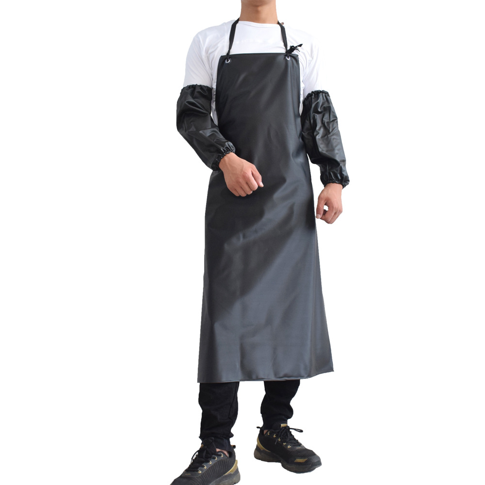 防水围裙耐酸碱工业围腰厨房酒店防油围裙围兜长饭单pvc防水围裙