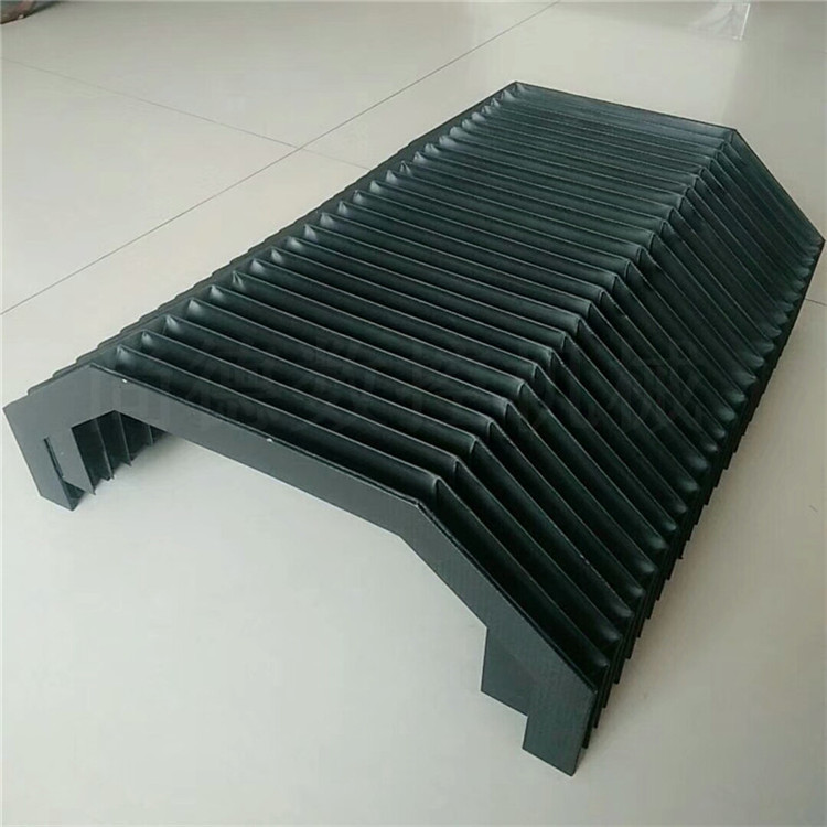 伸缩式导轨风琴防护罩防火阻燃一字型机床防尘罩柔性折叠平帘护罩