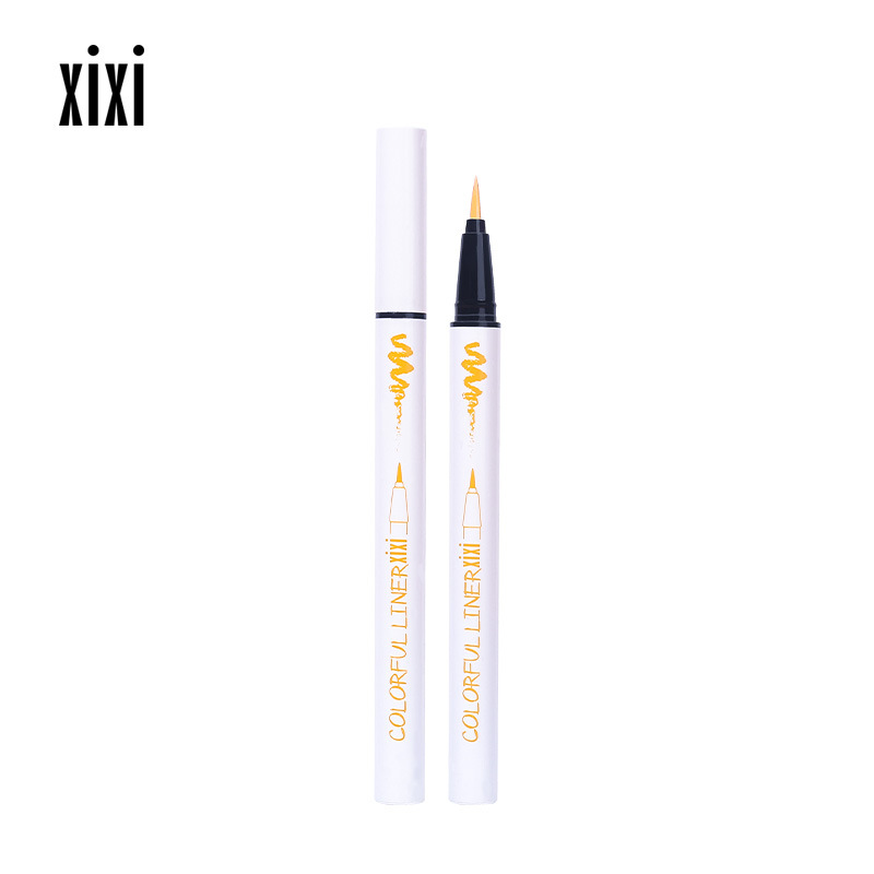 Xixi Color Eyeliner Long Lasting Non Smudge Waterproof Extremely Fine Novice Blue Wine Red White Brown Liquid Eyeliner
