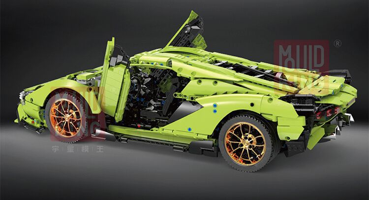 宇星13057科技跑车积木仿真车模型成人益智拼装积木玩具跨境moc