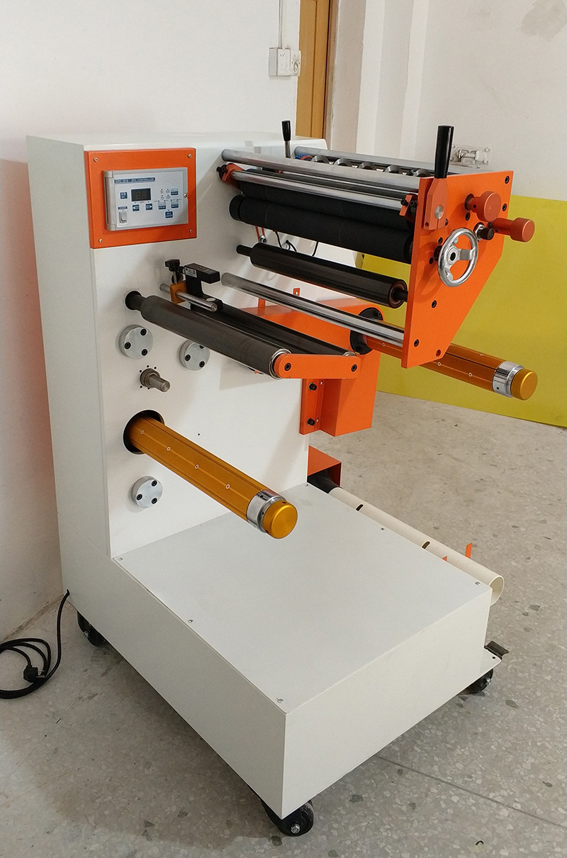 小型350立式分切机不干胶分条机标签手机pet薄膜卷料复卷分料设备