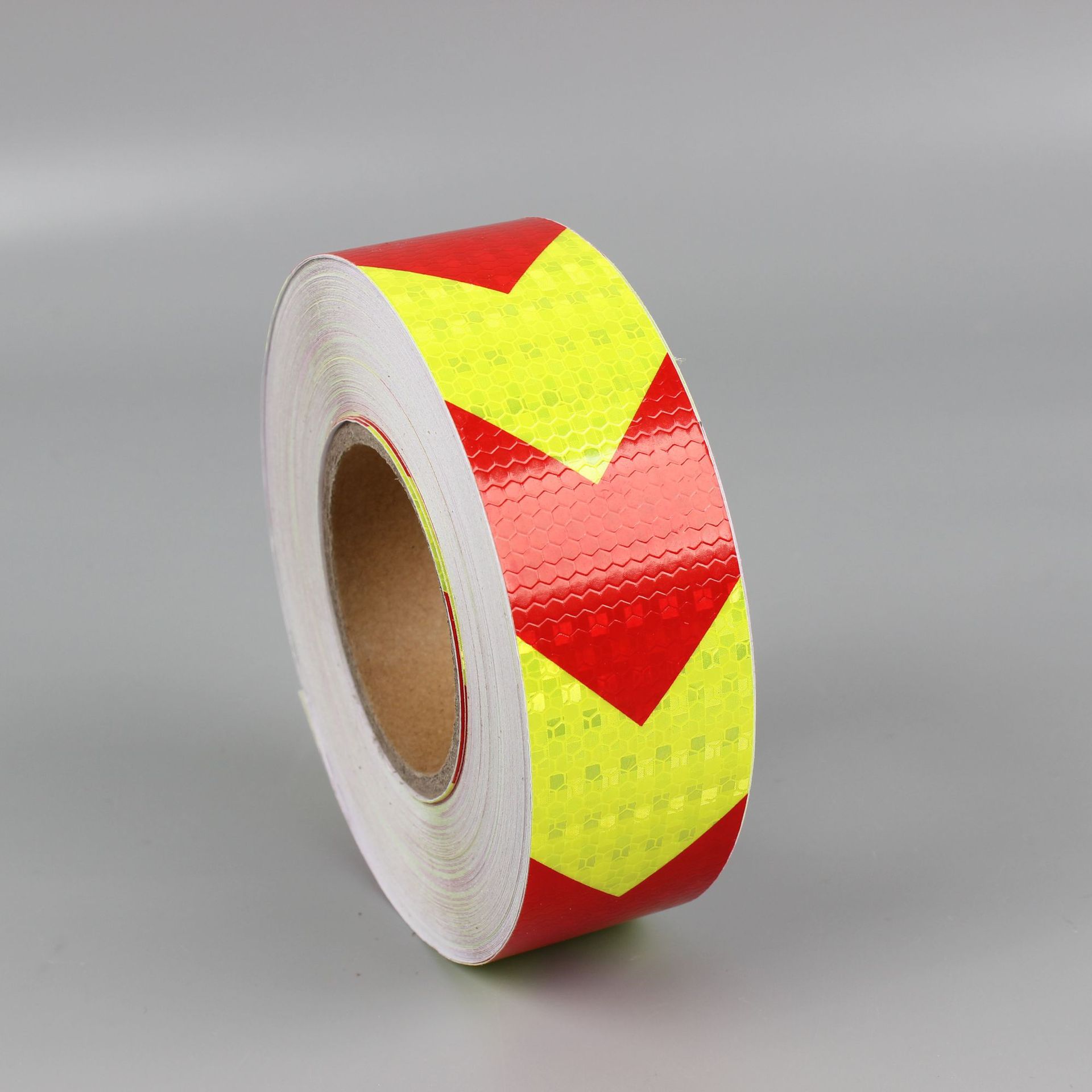 荧光黄红箭头标志反光胶带反光贴反光条晶彩格箭头导向标反光带