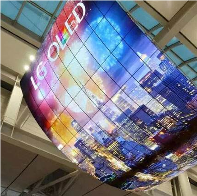 55寸oled柔性曲面拼接屏 展厅弧形屏幕oled曲面屏 全国联保