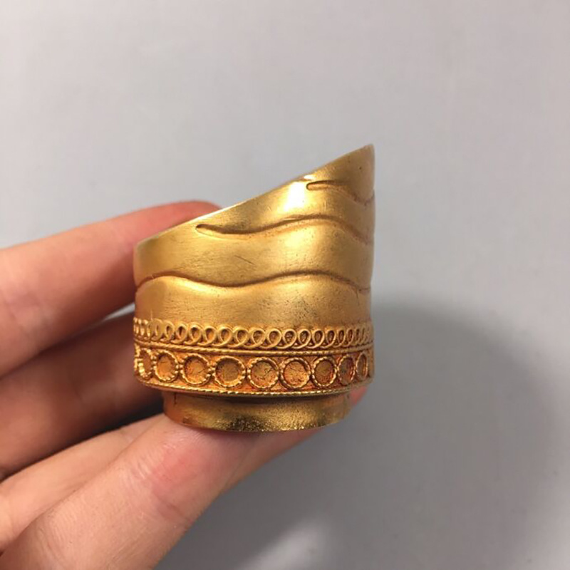 仿古镀金工艺金元宝马蹄金锭下摆件古玩杂项元宝摆件收藏工艺品