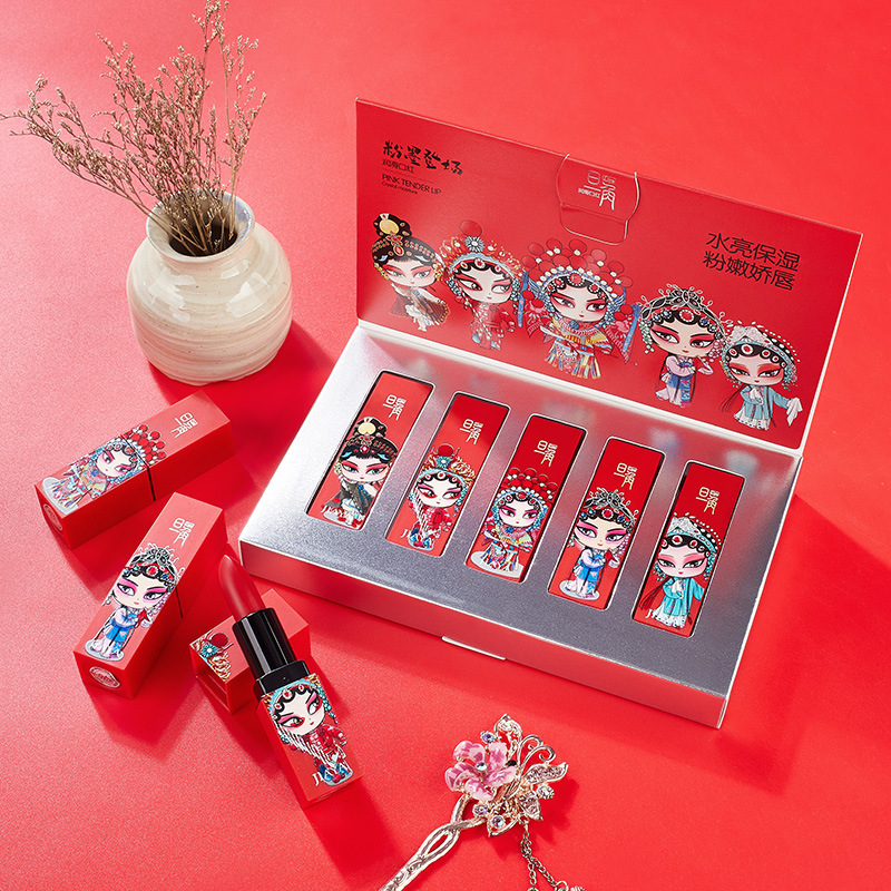 中国风故宫口红套装持久保湿不脱色古风套盒哑光联名款国货礼盒装