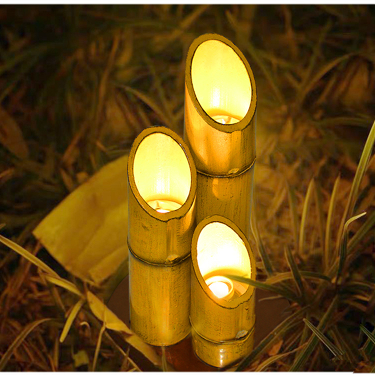 仿真led发光竹子灯led树脂假竹庭院花园别墅草坪地户外田园草地灯