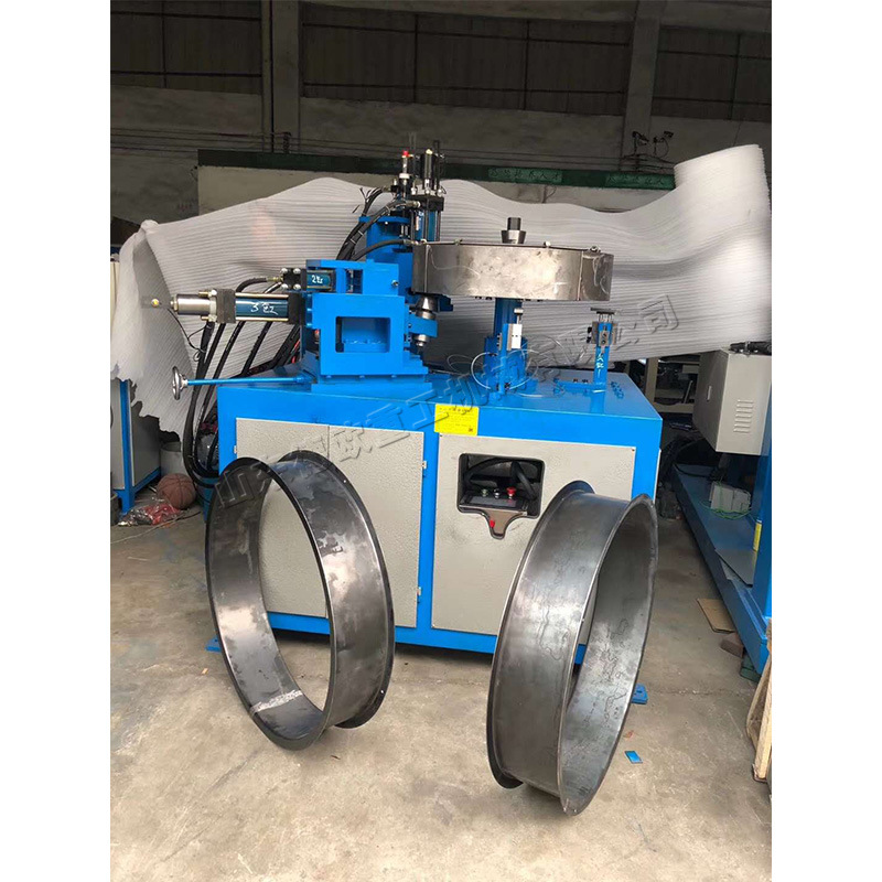 雾炮封头圆锥桶卷边机 定做不锈钢圆通翻边机 轴流风机风筒包边机
