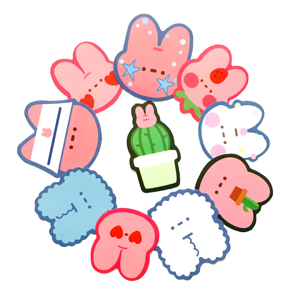 韩版ins卡通可爱软糖小熊兔子手帐贴纸创意手机装饰素材防水贴纸