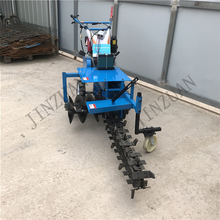 小型链条手扶式开沟机农用开沟神器多功能线缆开槽机双链条也能做