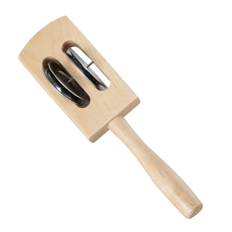 奥尔夫儿童板擦 打击乐器四铃板擦4铃板擦棒铃累6铃板擦2铃板擦