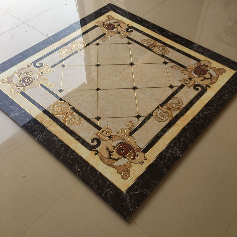 欧式仿水刀拼花地板砖800x800客厅微晶石地毯大理石新款瓷砖拼图