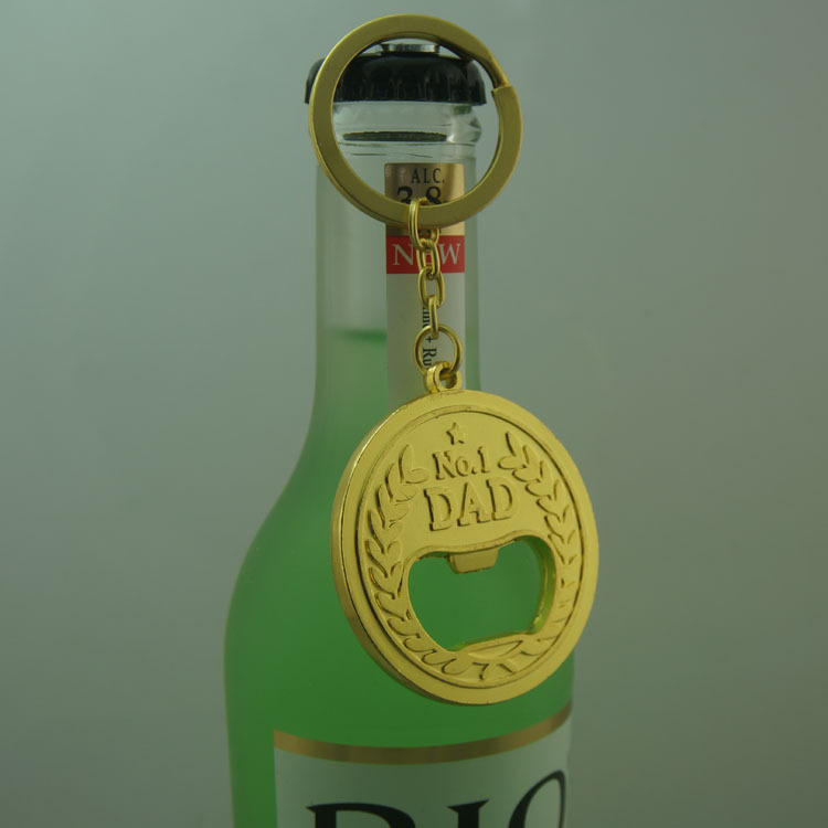 新奇特开瓶器父亲节开瓶器圆形奖牌开瓶器金牌开瓶器