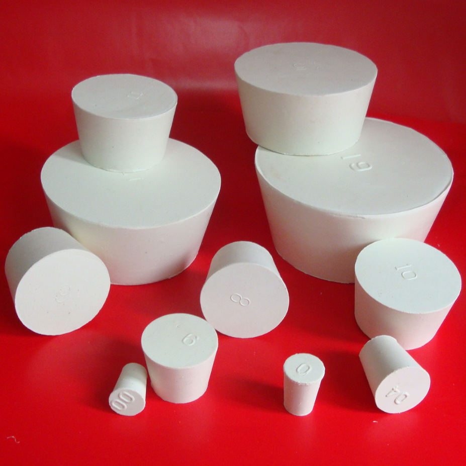 耐高温试管塞密封橡胶塞实心锥形白橡胶堵头堵孔防水防臭橡皮塞子