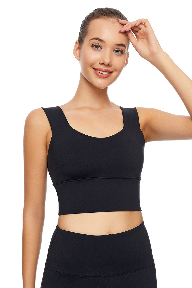 宽带文胸跨境冬季爆款瑜伽裸感调整型运动内衣女大码防震内衣代发