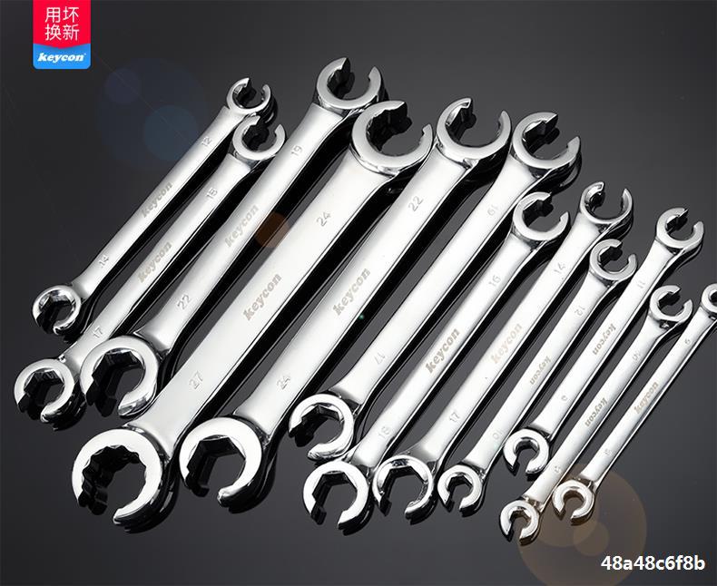 汽修五金工具汽车油管开口呆两用高压扳手双头维修汽车扳手扳手