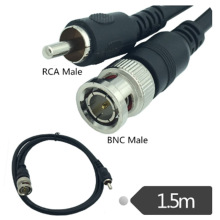 BNC线BNC转RCA莲花Q9头视频线 SDI监控摄像同轴视频线1.5M