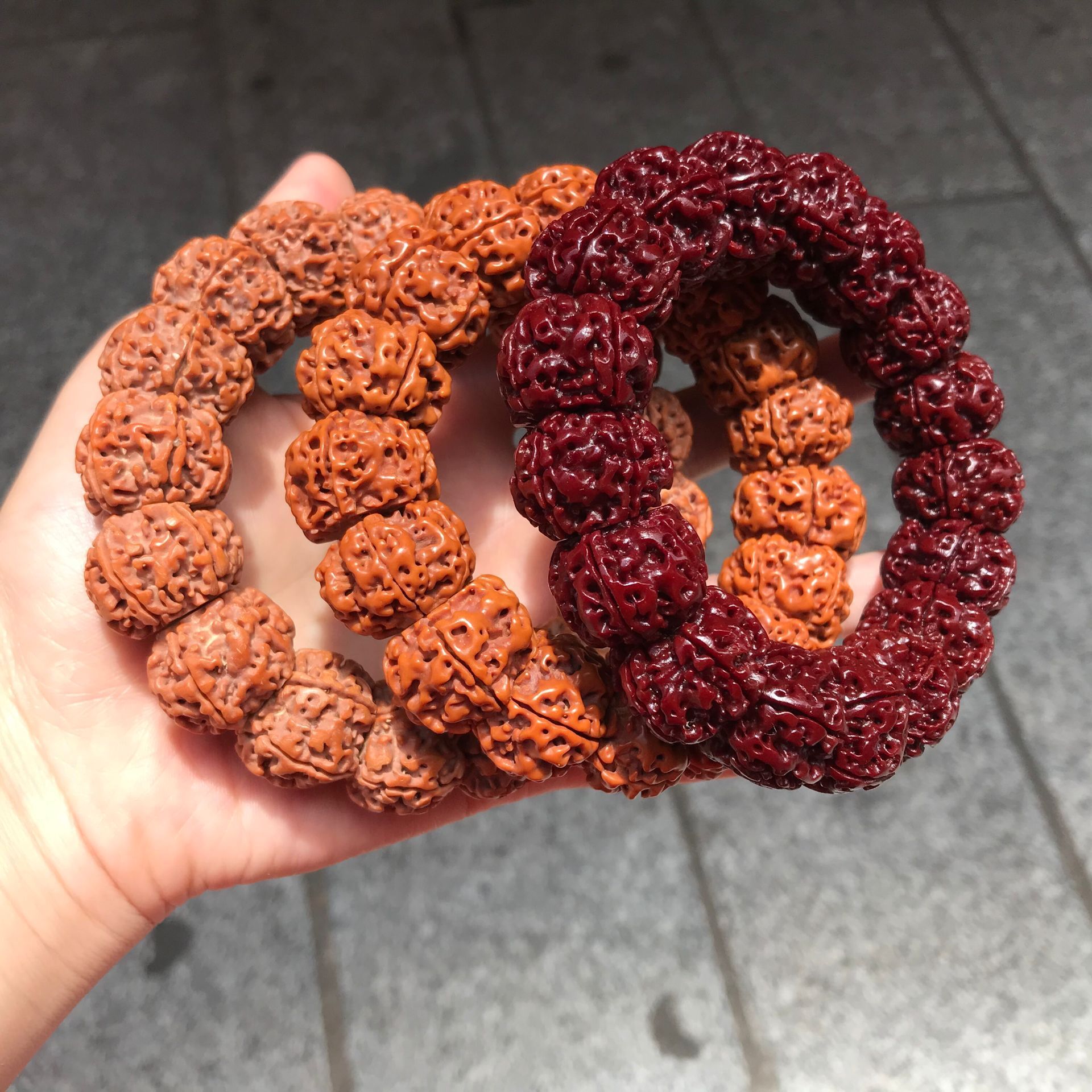 厂家供应手工制作扇面金刚菩提 机刷扇面金刚菩提手串