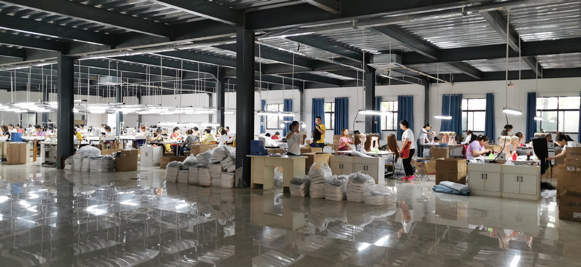 夏天时尚带大波浪网红全头套化纤女长卷发帽子假发一体