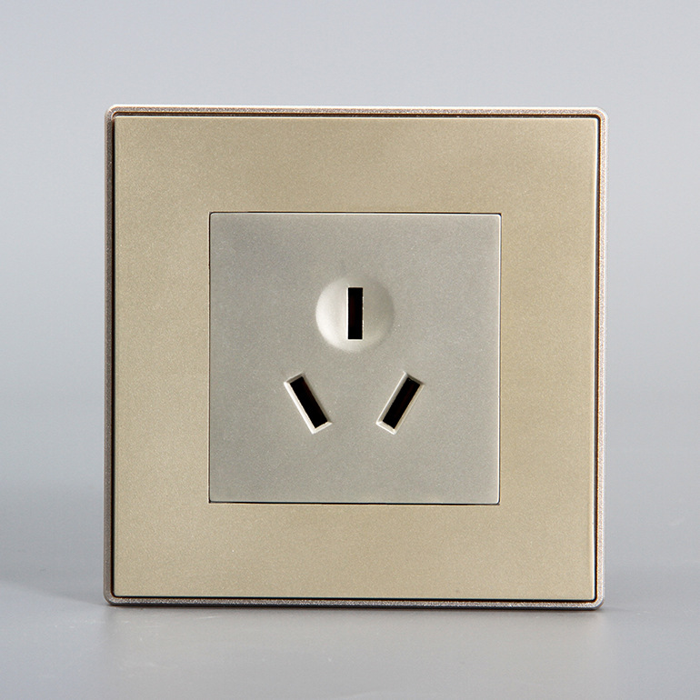 酒店/宾馆新款大尺寸90mm三孔插座电源10a多功能三眼面板