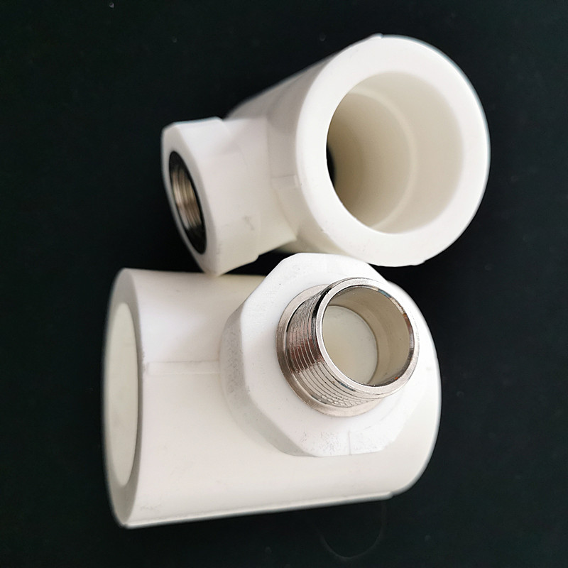 厂家直供ppr异径管件内外丝变径三通给水管三通40-63热熔配件