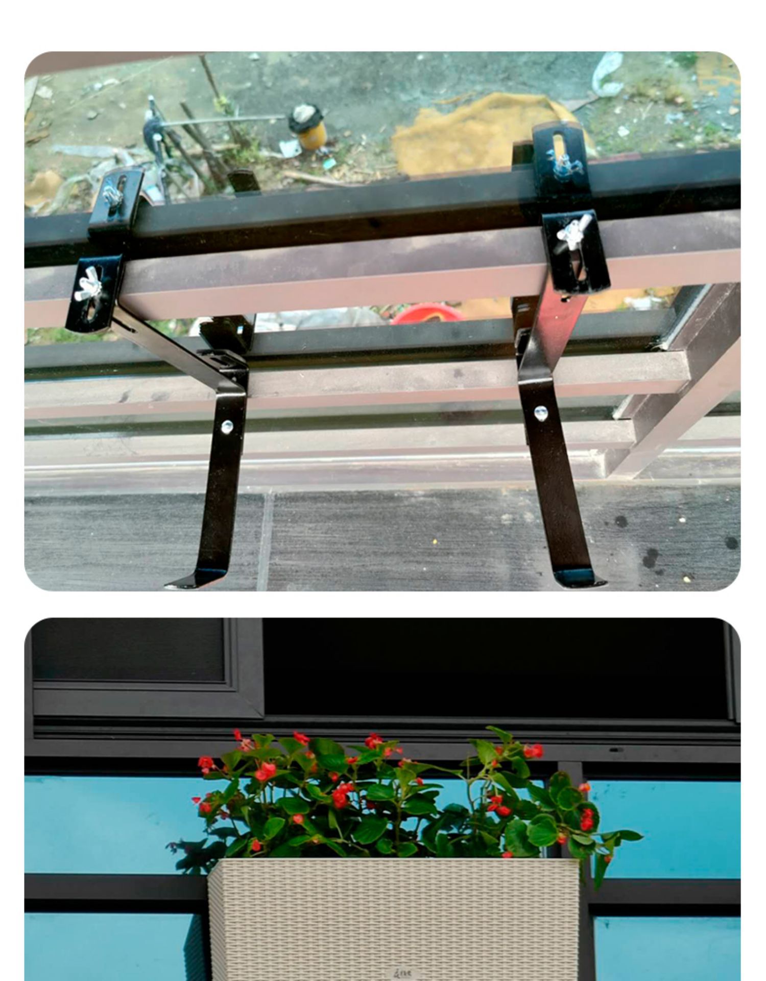 栏杆挂式阳台花盆挂架挂起来花箱挂钩护栏悬挂外挂长方形花槽壁挂