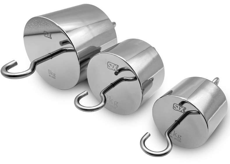 蓬莱兴玲正品m1级双钩不锈钢带钩吊钩标准挂钩砝码500g1kg法码