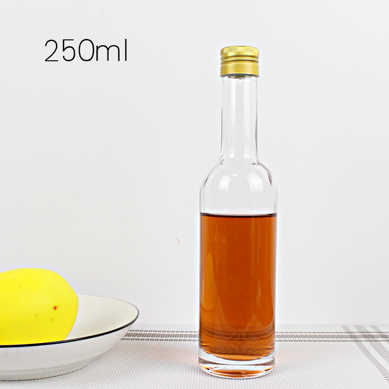 250ml涟漪玻璃果酒瓶丝口小酒瓶试喝分装酒瓶100-250毫升玻璃瓶