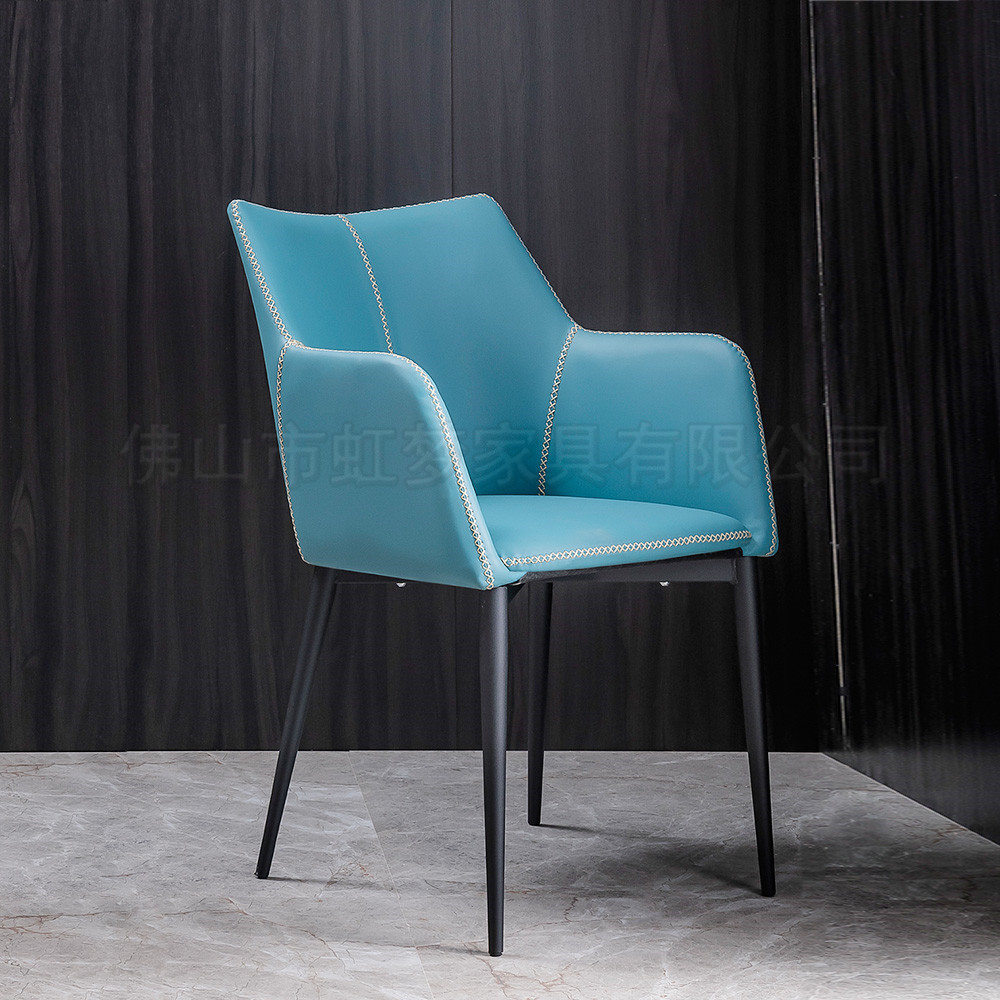 红色pu皮餐椅|厂家热卖香港西餐厅咖啡软包休闲椅|酒店饭店扶手椅