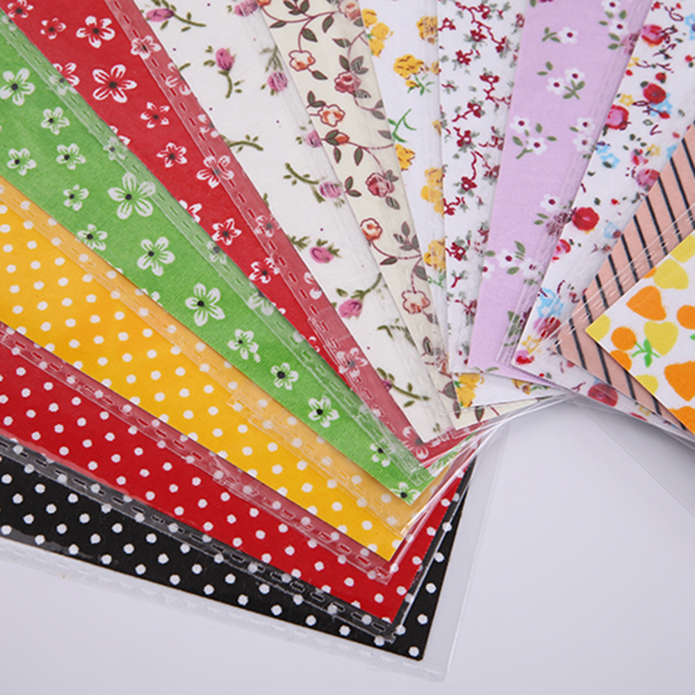 买创意跨境复古印花布艺贴纸 可随机剪裁 圆点碎花卡通花边装饰胶