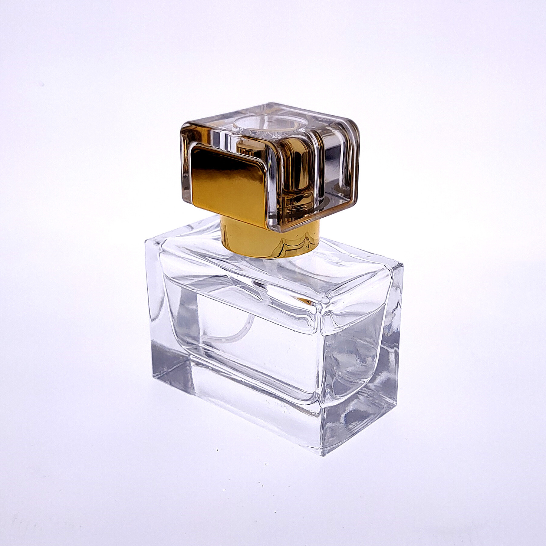 30ml扁方形香水瓶 现货香水瓶 晶白料15螺口喷雾玻璃香水瓶沙林盖